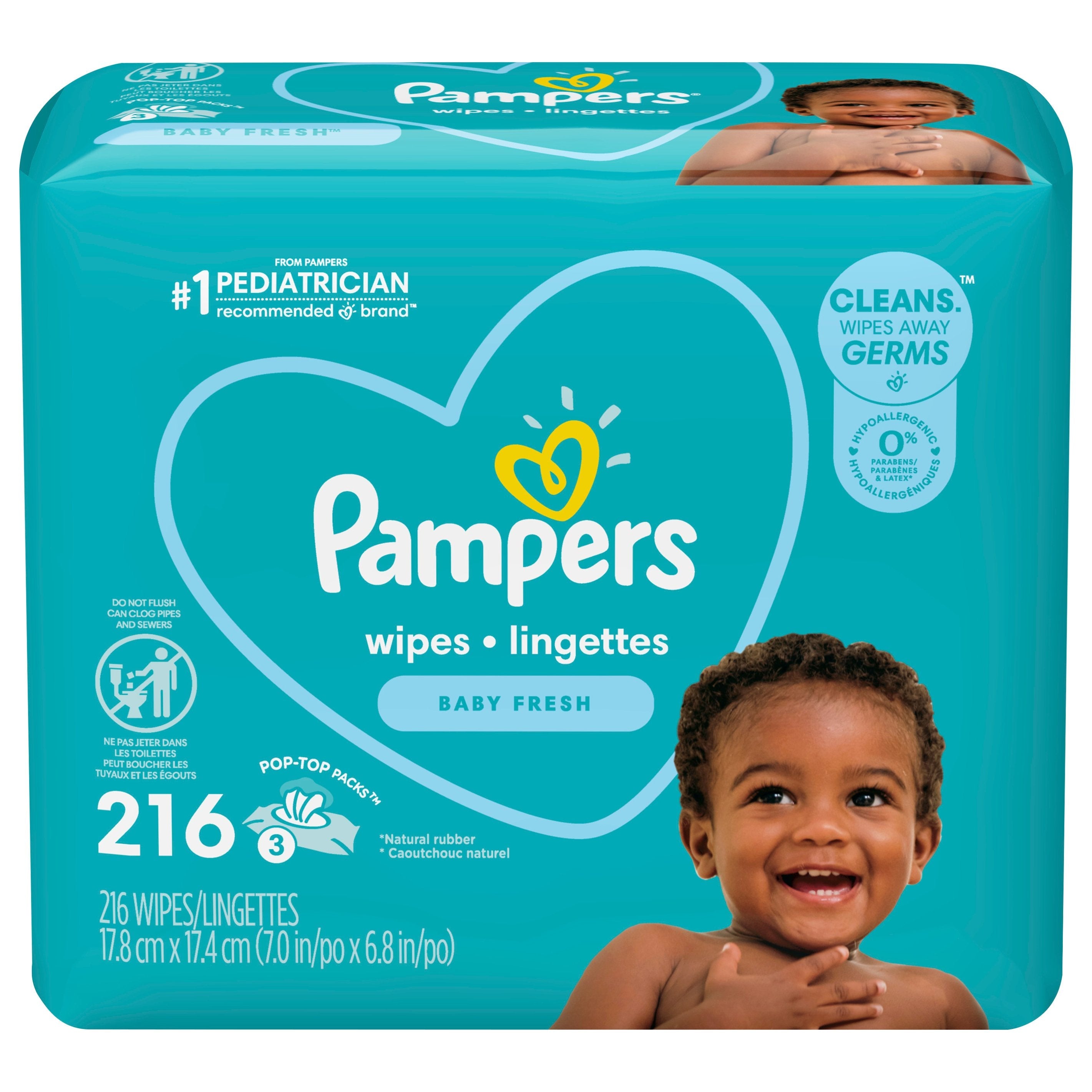 frsh clean pampers 4 pak