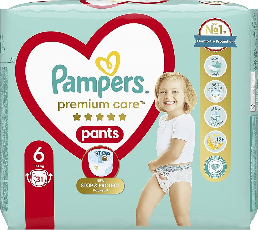 pieluchomajtki pampers 6 jak sie je zakłada