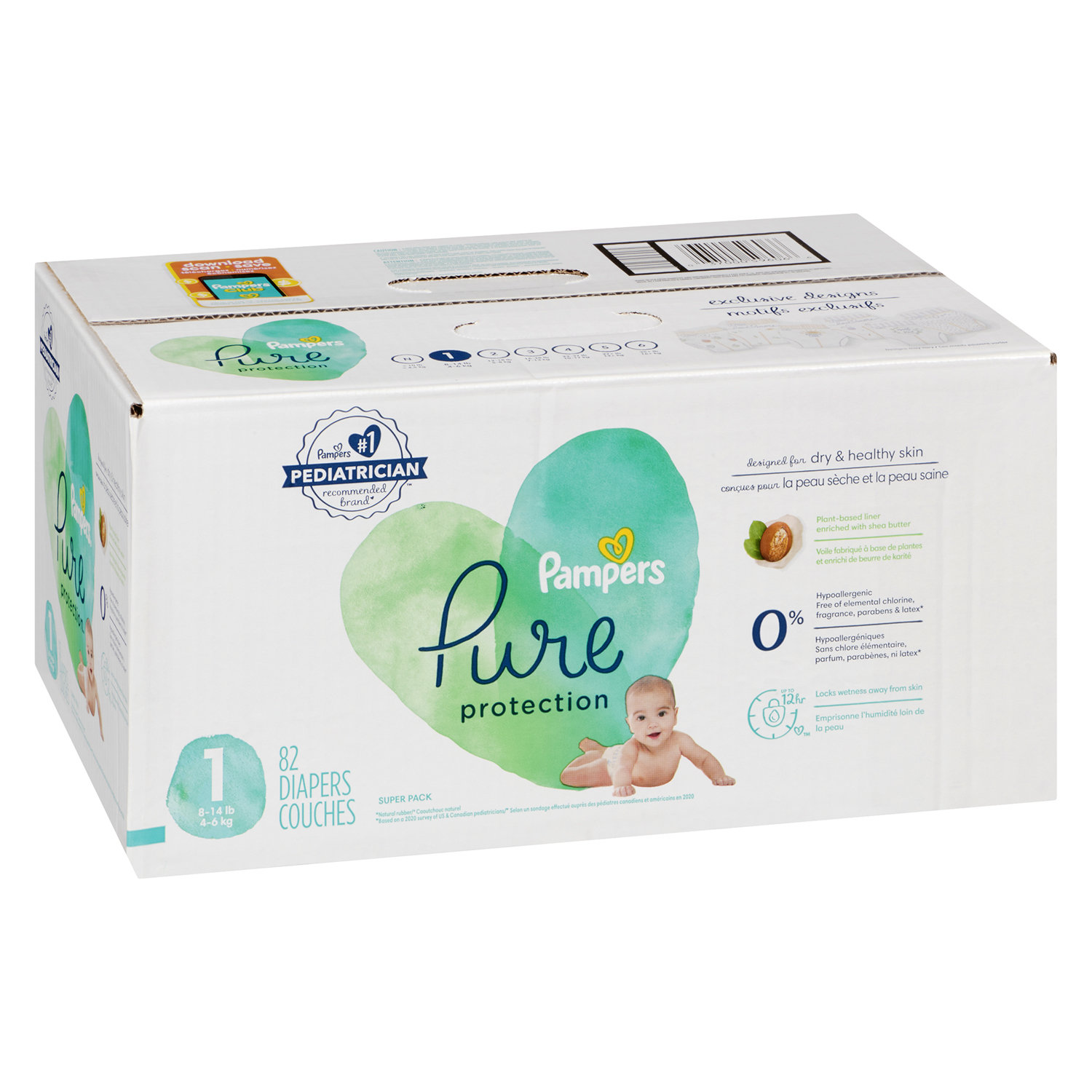 pampers pure protection size 1