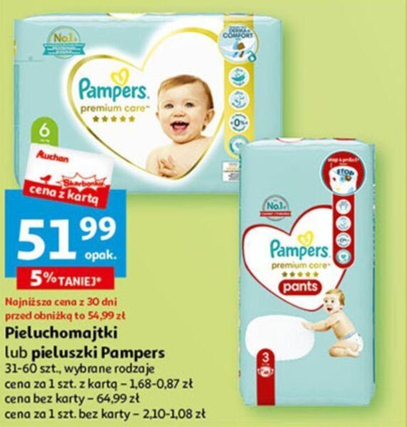 auchan pieluchomajtki pampers