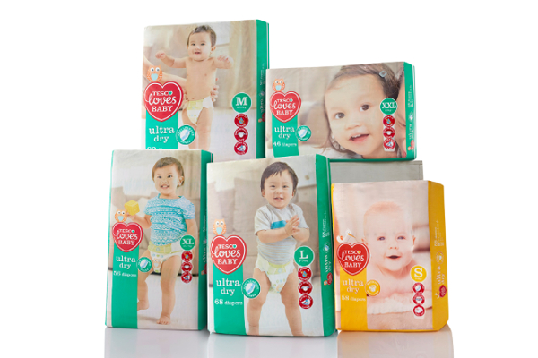 tesco lovrs baby pampers dry