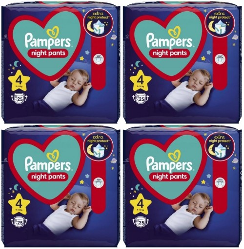 pieluchomajtki pampers 4 maxi 100 sztuk