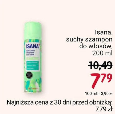 suchy szampon isana promocja