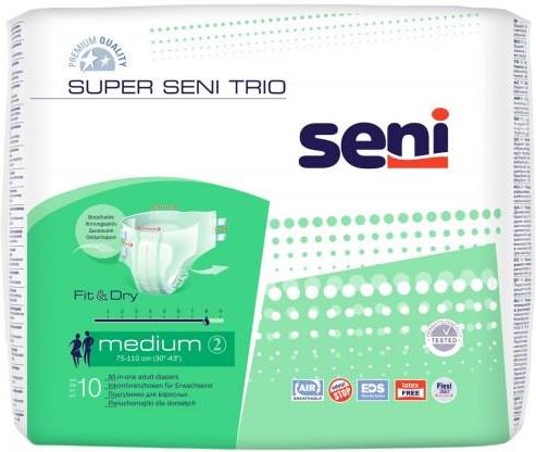 super seni trio pieluchomajtki dla dorosłych medium 10 szt