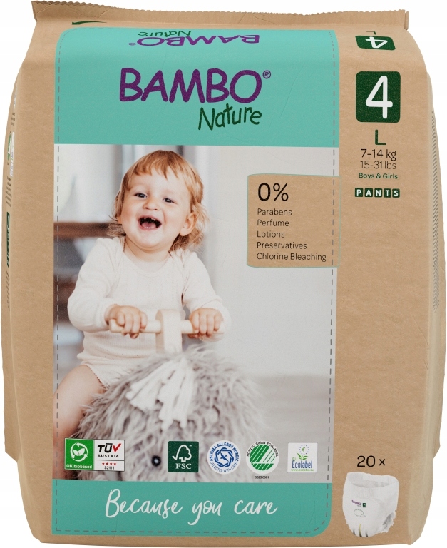 pieluchy bambo nature 4+ najtaniej