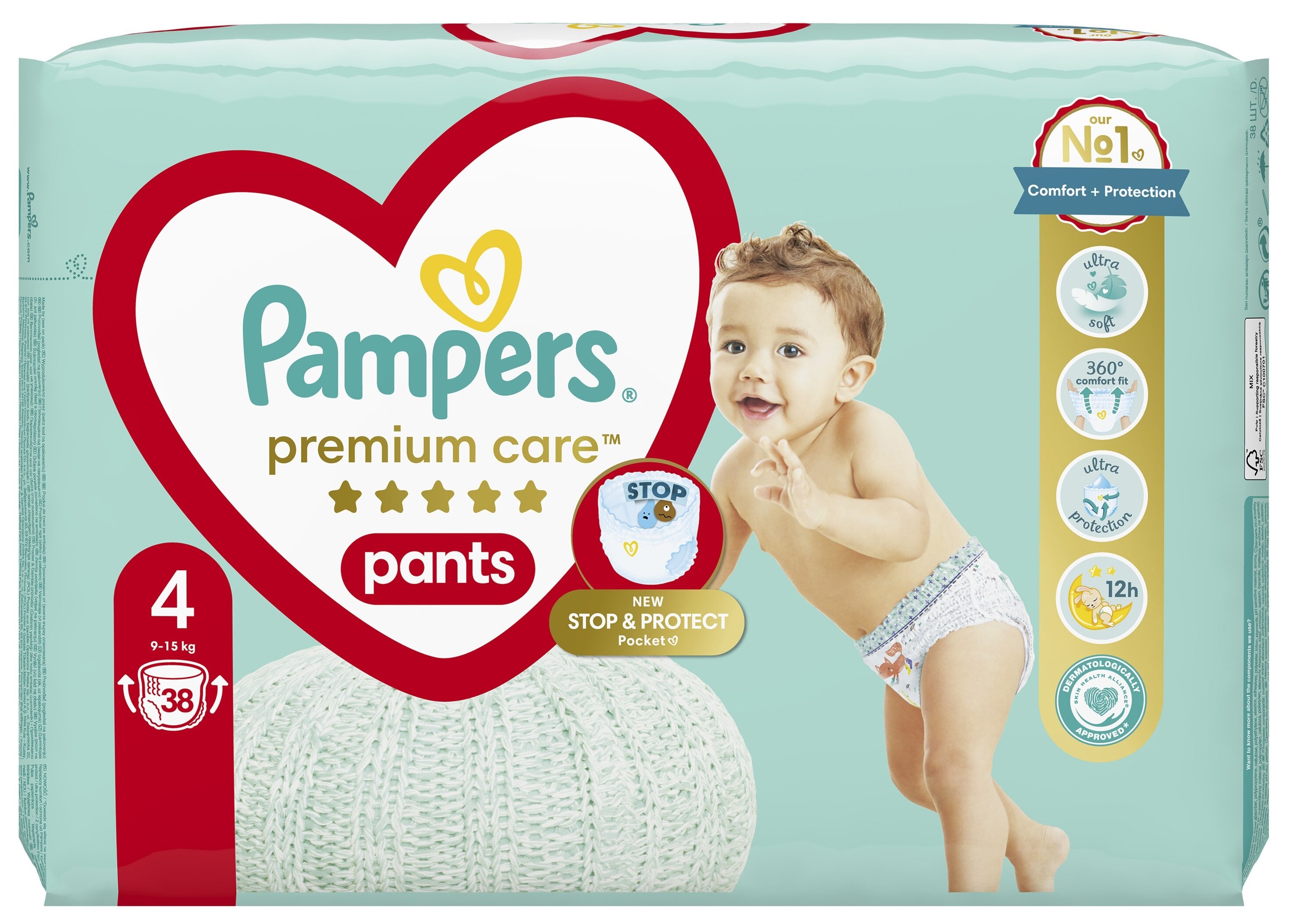 pieluchomajtki pampers premium care pants 44 szt