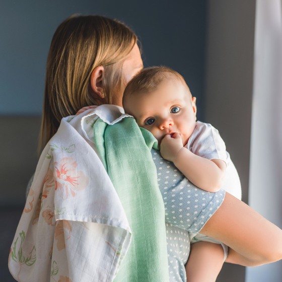 baby ono pieluszki muślinowe limonkowe