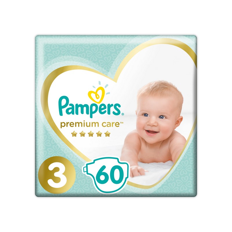 pampers premium care pieluchy jednorazowe rozmiar 3 midi 60 szt