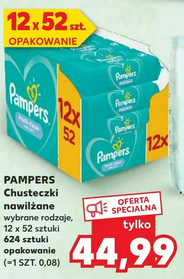 chusteczki nawilżane pampers kaufland