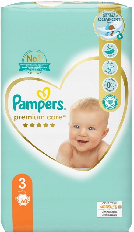 pampers pieluchy 3 60 sztuk