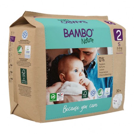 bambo nature pieluchy jednorazowe 2 mini 3-6 kg