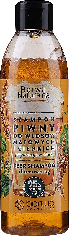 barwa naturalna lniany szampon do włosów z kompleksem witamin