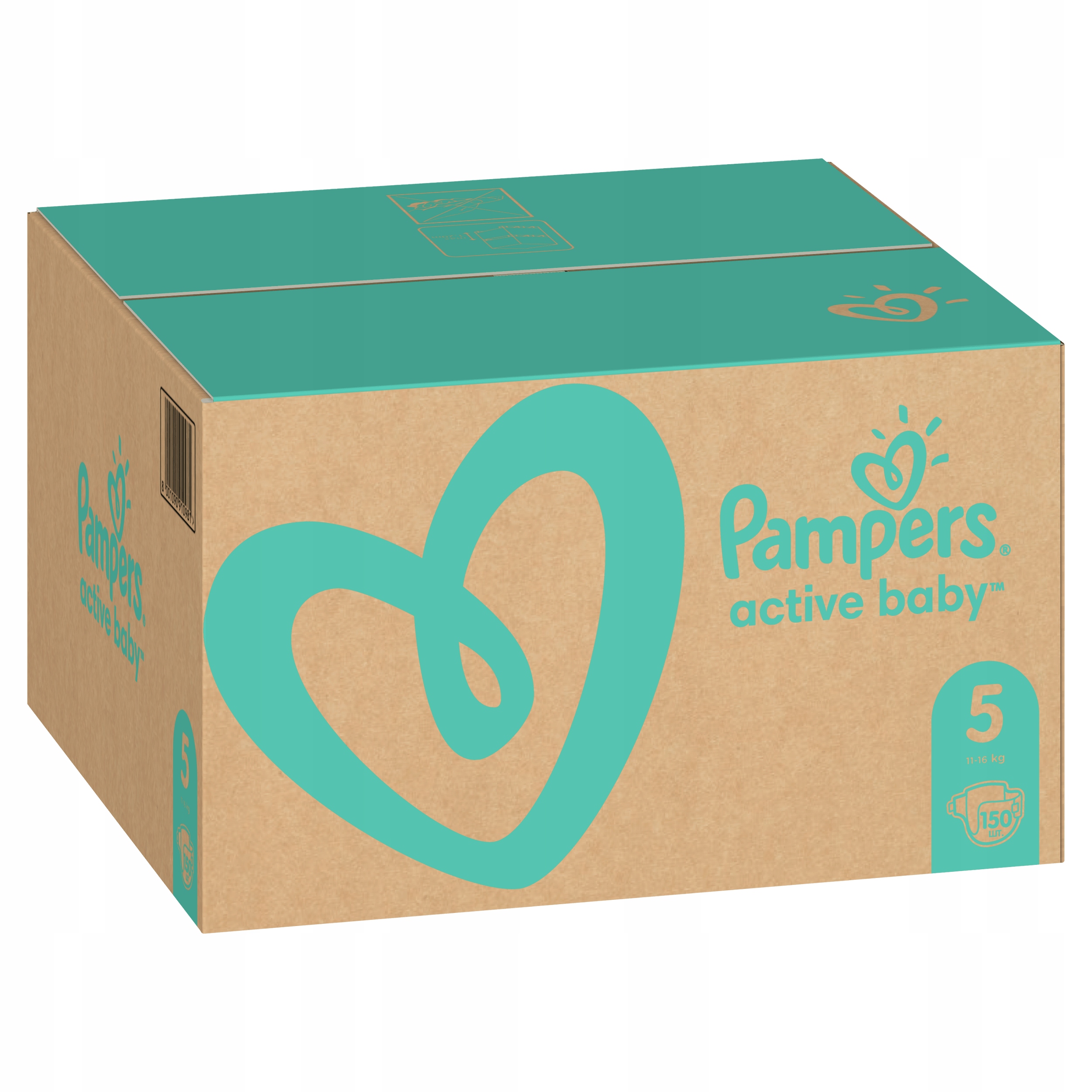 pampers pieluszki active baby 5 junior 150 szt