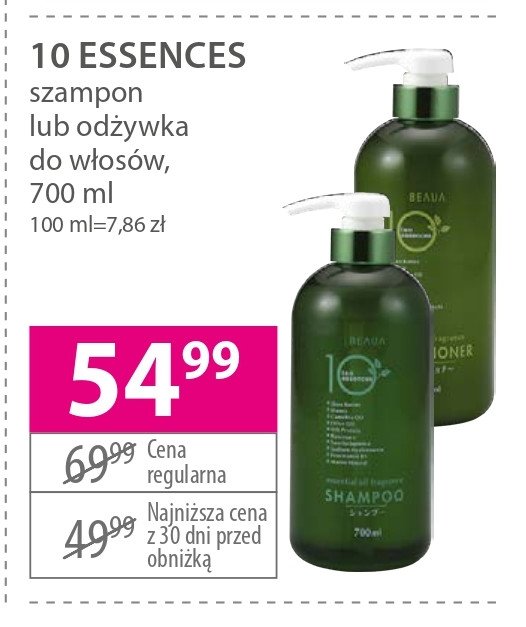 beaua 10 essences szampon nawilżająco odżywczy do włosów