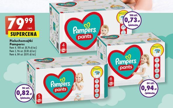 biedronka pieluchomajtki pampers mega box