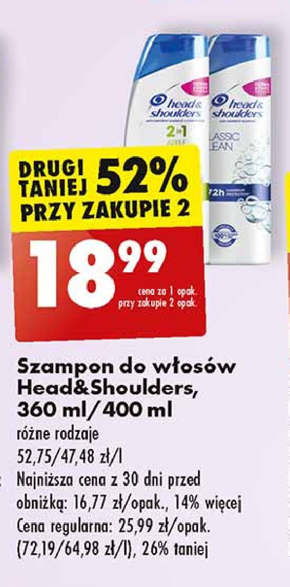 biedronka szampon do włosów jak head&shoulders