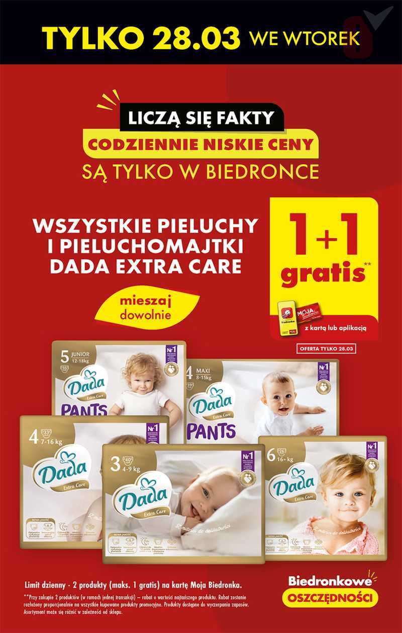 biedronka promocja pieluchy el do pielegnacji za 1 zl