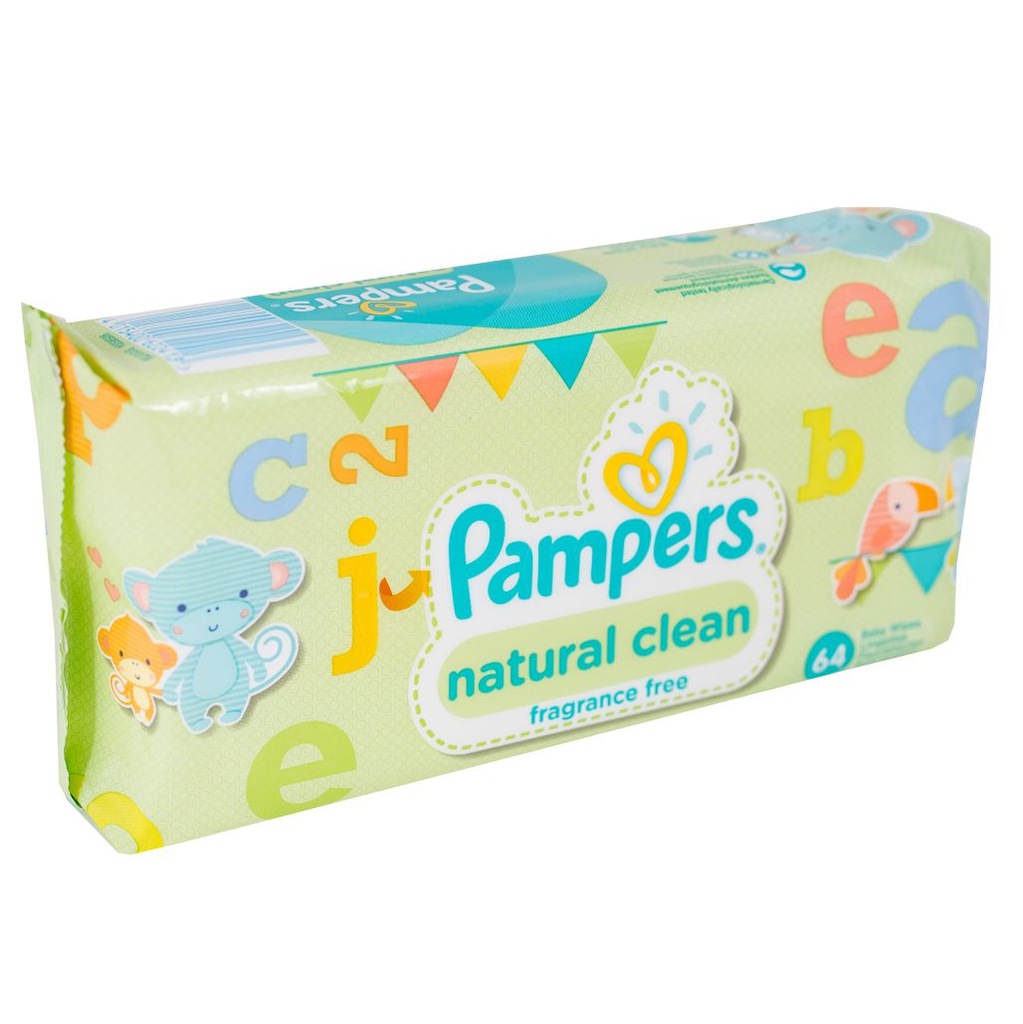 pampers chusteczki natural clean 12x64 szt