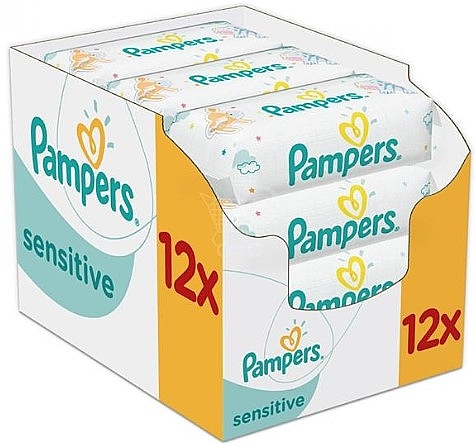 pampers chusteczki sensitive 12 x 56 szt