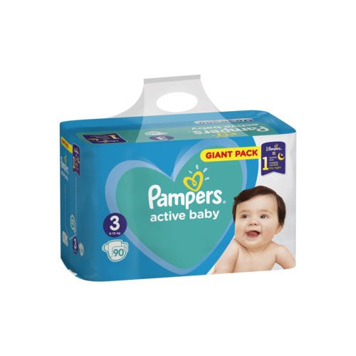 pampers active baby 3 giant pack