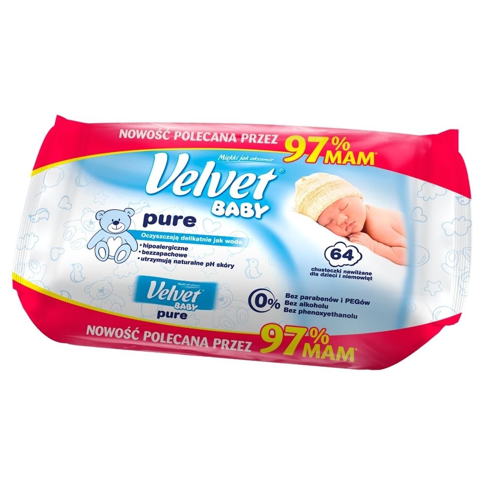 ceneo velvet baby sensitive chusteczki nawilżane 64 szt