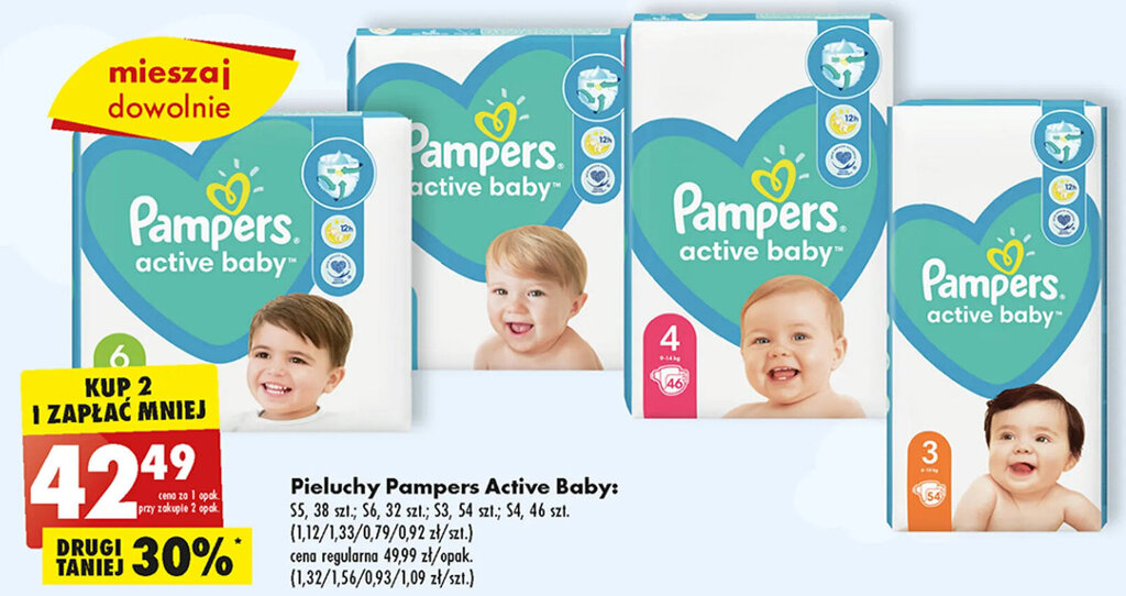 pampers active baby 1 biedronka