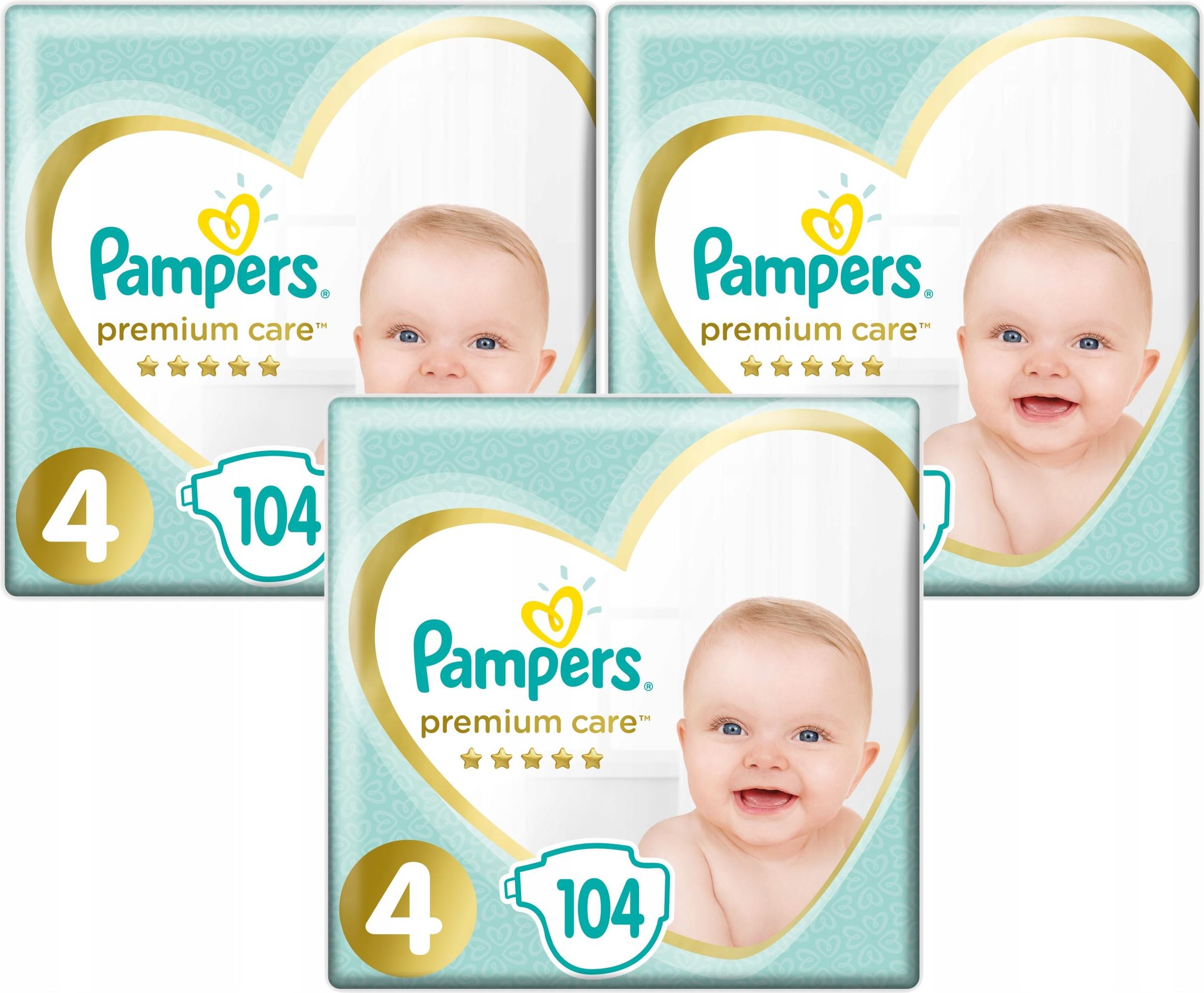 pampers pieluchy premium care 4 maxi 104 szt x 3