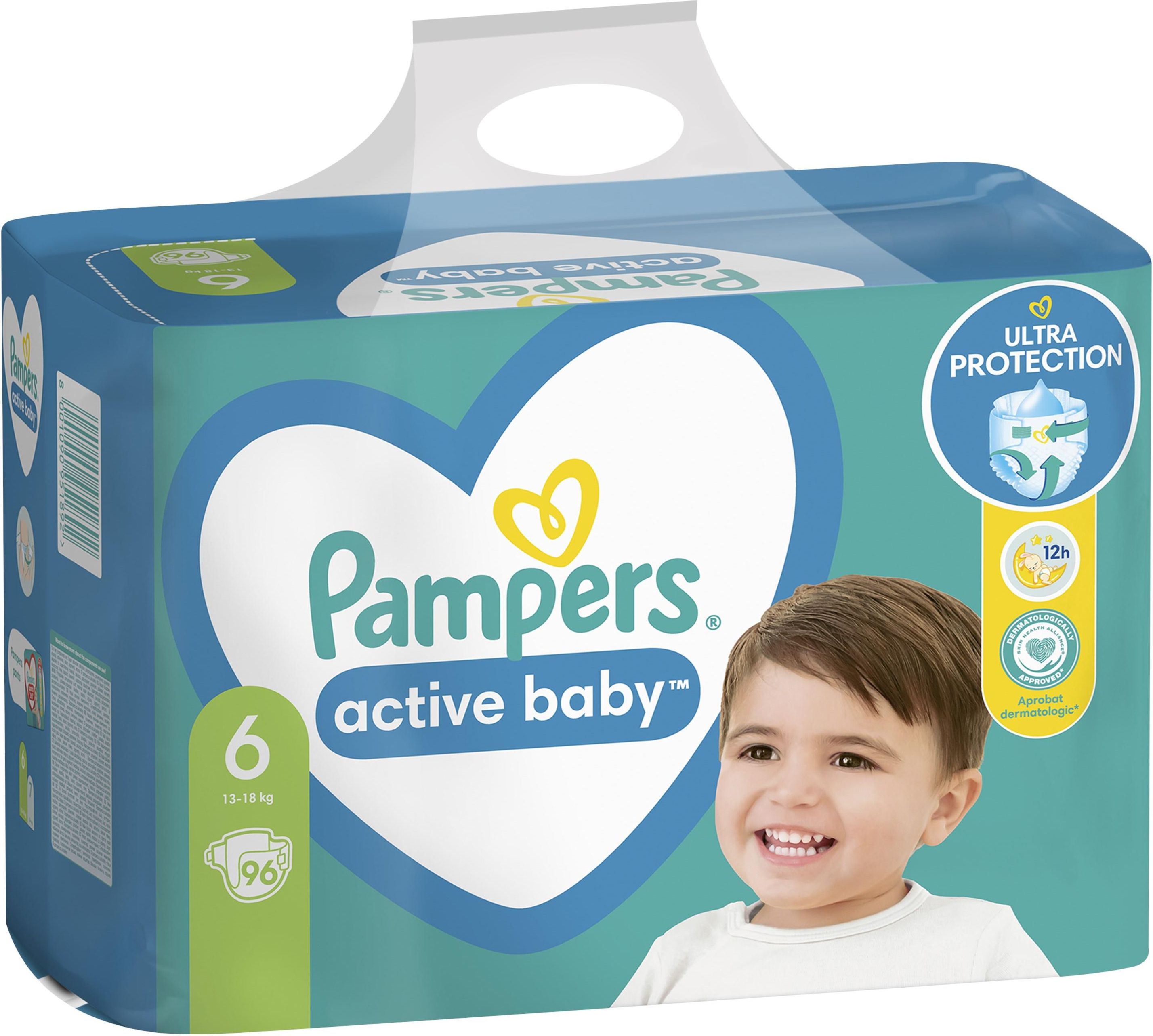 cena pieluch pampers active baby 6 96 sztuk