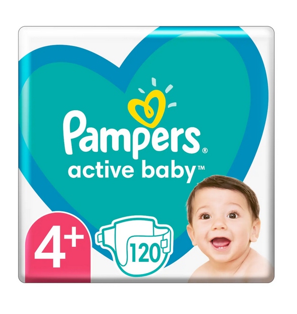 pampers active baby 4+ maxi plus 120 szt