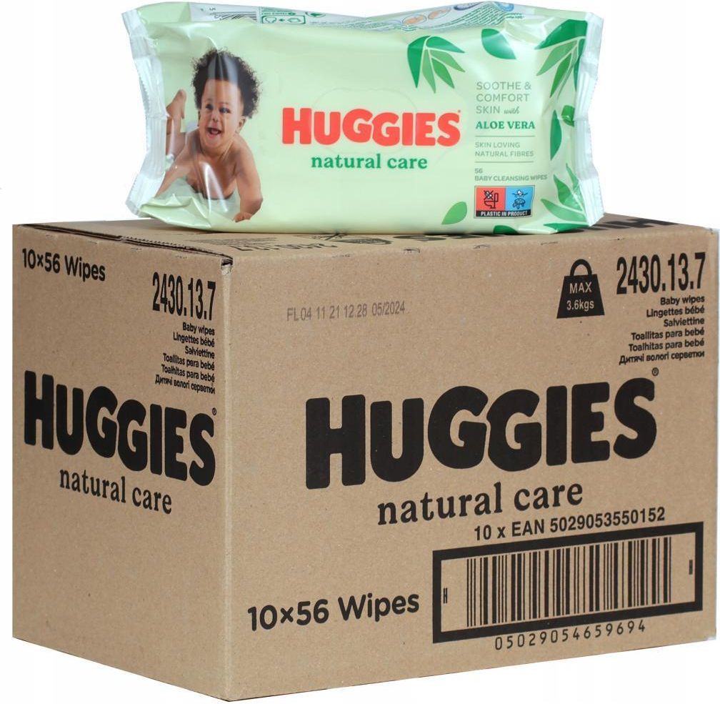 chusteczki mokre huggies natural