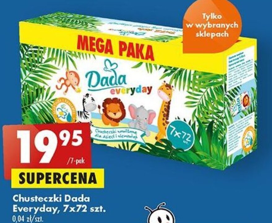 chusteczki nawilżane dada cena biedronka