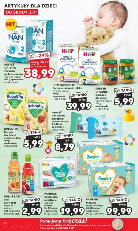 chusteczki nawilżane pampers cena kaufland