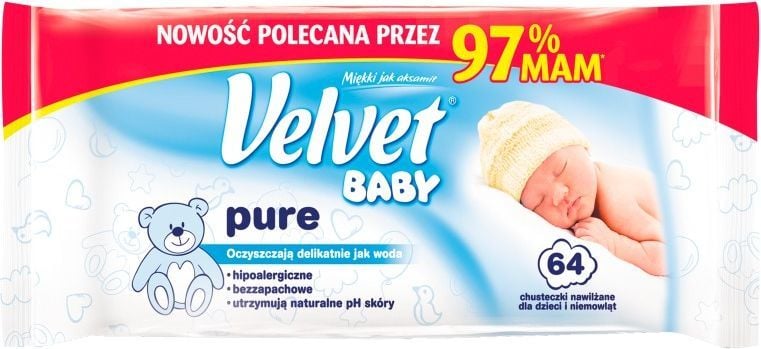 chusteczki nawilżane velvet baby pure opinie