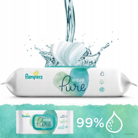 chusteczki pampers aqua pure norwegia