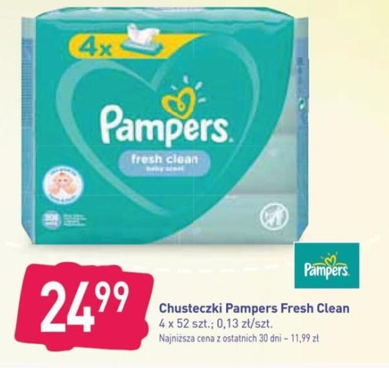 chusteczki pampers fresh clean selgros