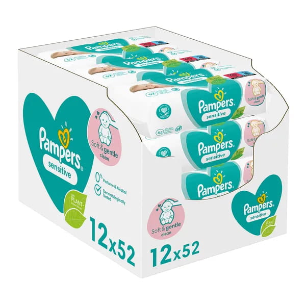 chuteczki pampers sensitive czy pure