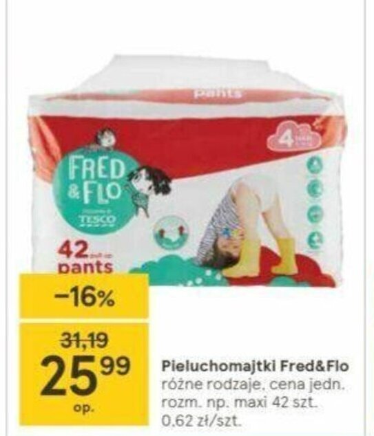 czy są w promocji pieluchomajtki 4 w tesco