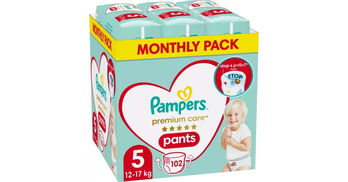 pampers pants 5 monthly pack