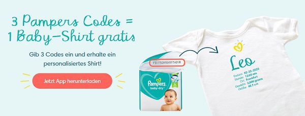 gratis t shirt bestellen pampers