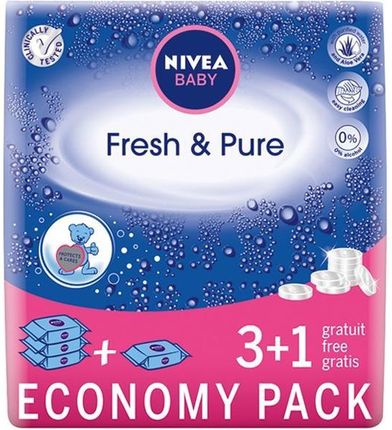 nivea baby chusteczki nawilżane pure & fresh