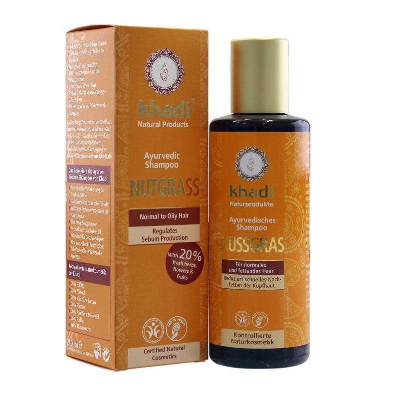 khadi nutgrass szampon do włosów przetłuszczających się 210 ml