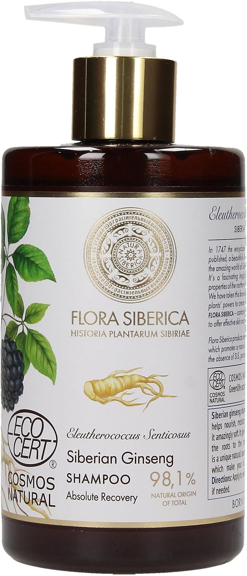 natura siberica flora siberica siberian ginseng szampon do włosów zniszczonych