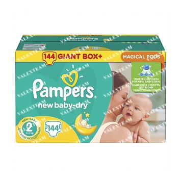 pampers new baby dry 2 box