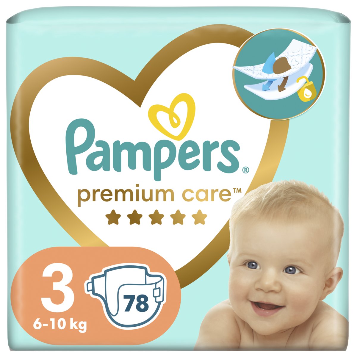 pieluchy pampers care rozmiar 3