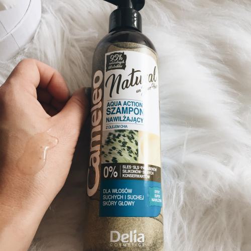 delia cameleo natural aqua action szampon nawilżający do włosów suchych