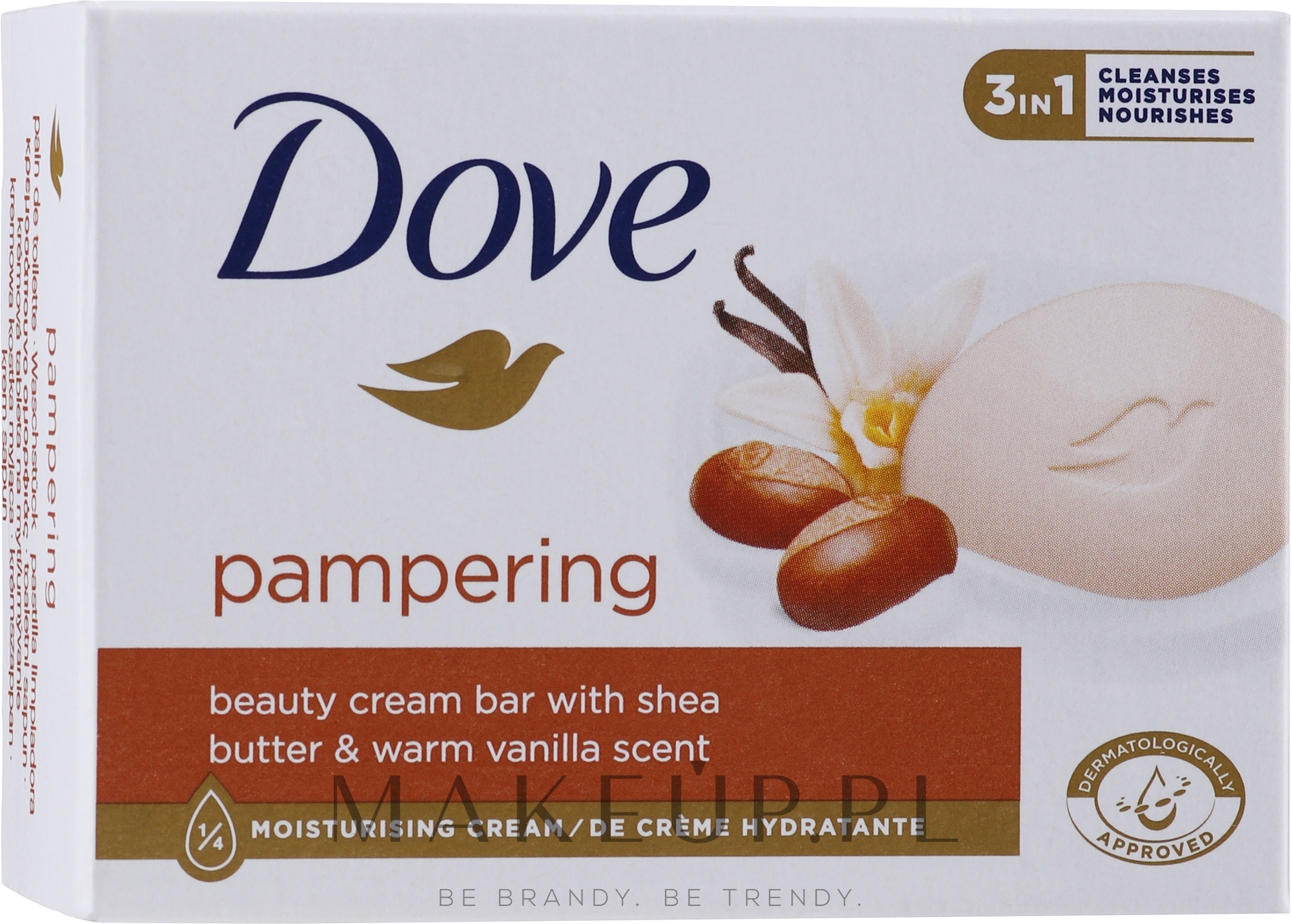 dove purely pampering kremowa kostka myjąca z masłem shea