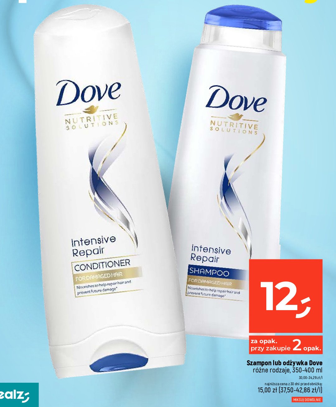 dove repair therapy intense repair shampoo szampon do włosów zniszczonych