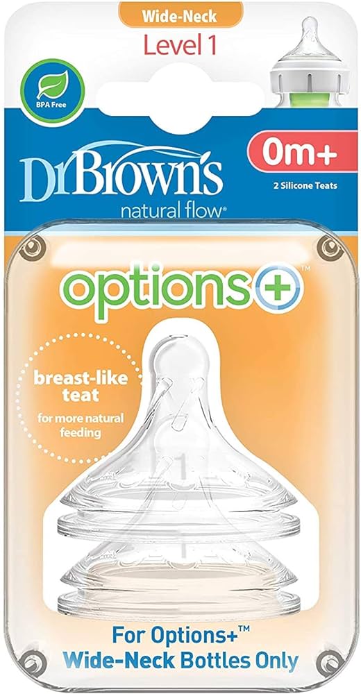 Dr.Browns WN1201 Silicone nipple for bottles 0m+