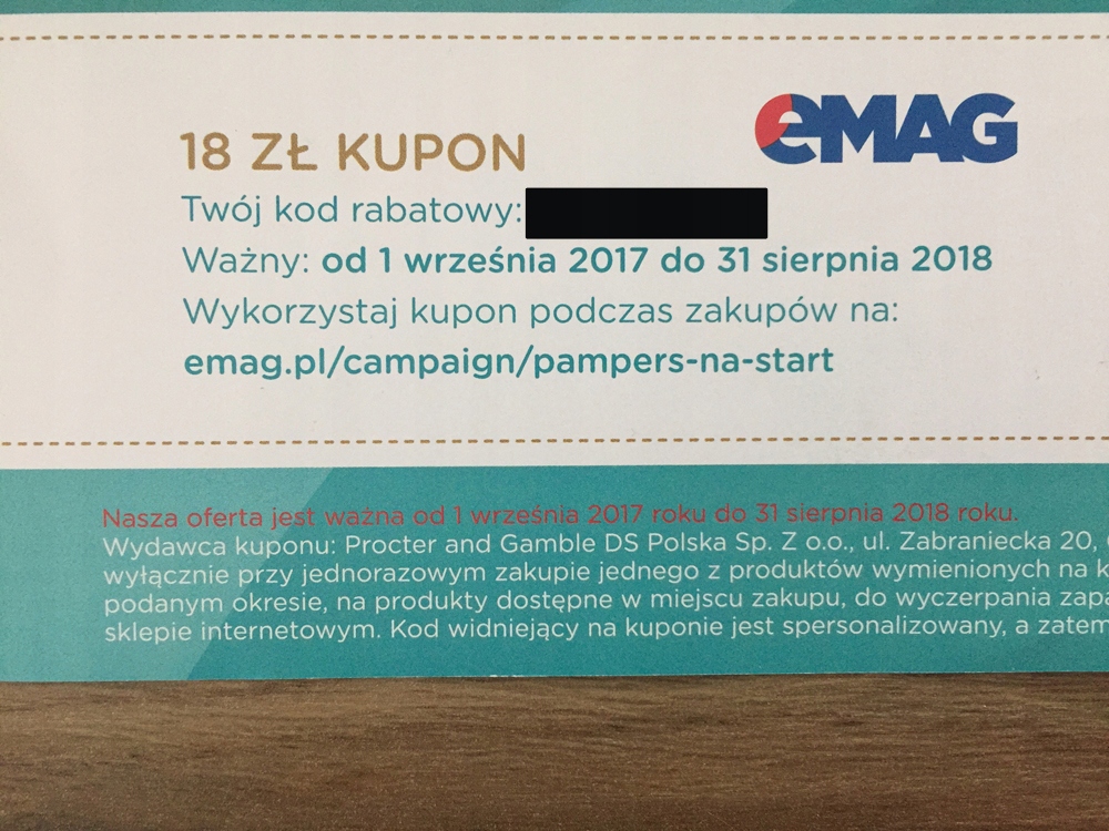 emag.pl campaign pampers-na-start premium