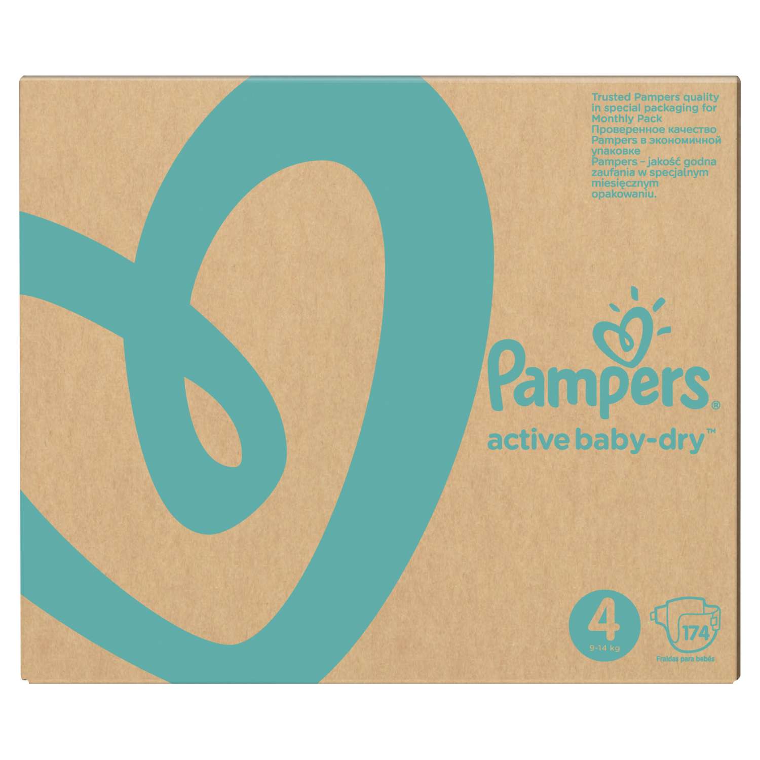 pampers 4 active baby 174 szt